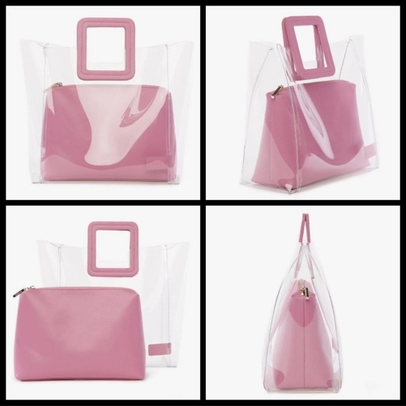 💕STAUD💕 Shirley Tote Bag ~ Clear Pink - Picture 4 of 11